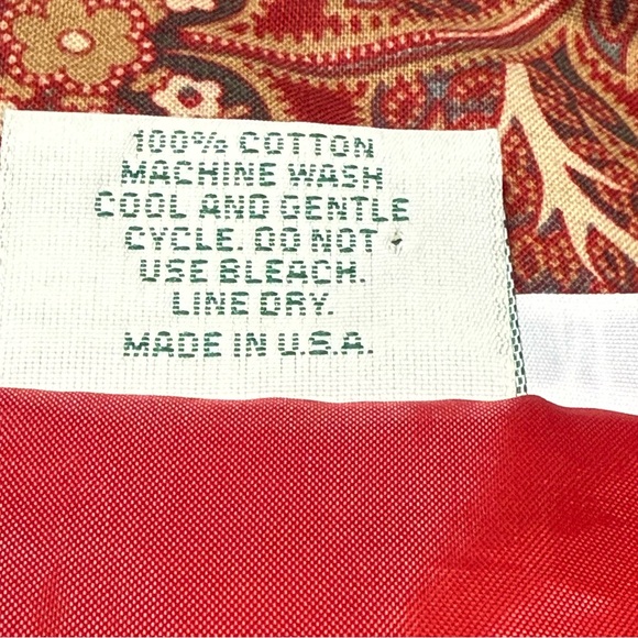 🧥🎄 VERA BRADLEY Vintage 90s Red Paisley Quilted Jacket Blazer Made USA Sz M - Picture 7 of 8